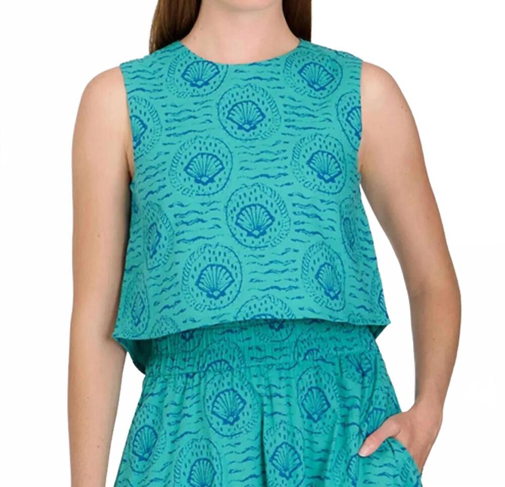 NEW LIVRO crop tank top in shells